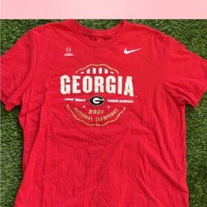 Men’s Red Georgia National Champions 2021 T-Shirt